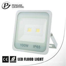 Nuevo diseño blanco reflector 100W alto lumen 70-80lm / W COB LED luz de inundación